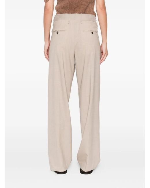 FEDERICO CINA Natural Pleated Trousers