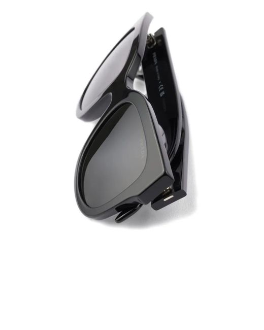 Prada Gray Logo-Detail Sunglasses