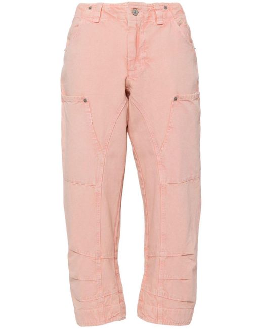 Free People Pink Supersonic Slim Trousers