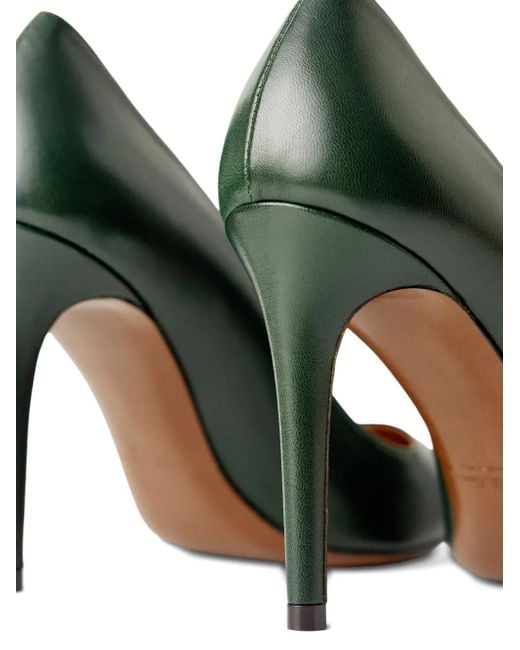 Ralph Lauren Green 95Mm Celia Pointed-Toe Stiletto Pumps