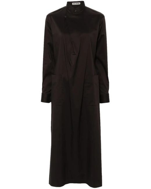 Robe-Chemise Mi-Longue À Col Officier Issey Miyake en coloris Black