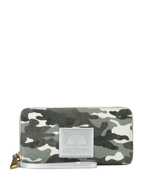 Kurt Geiger Gray Southbank Camouflage-Print Zip-Around Wallet
