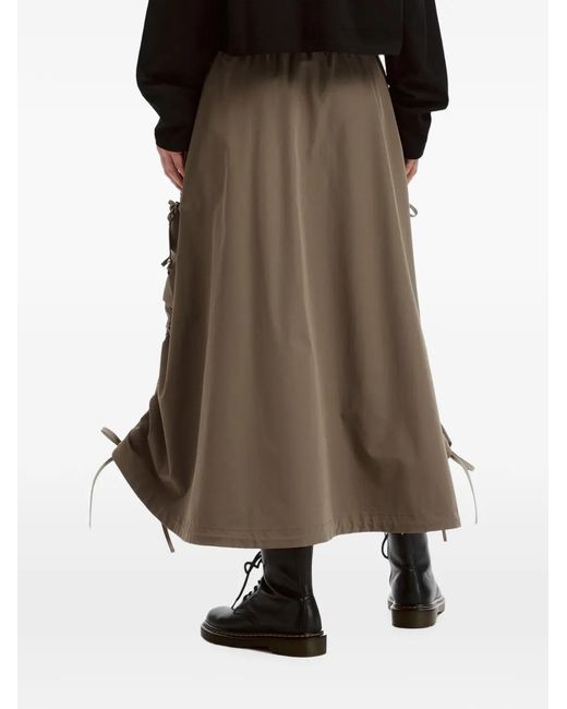 Izzue Natural Ruched Cargo Maxi Skirt