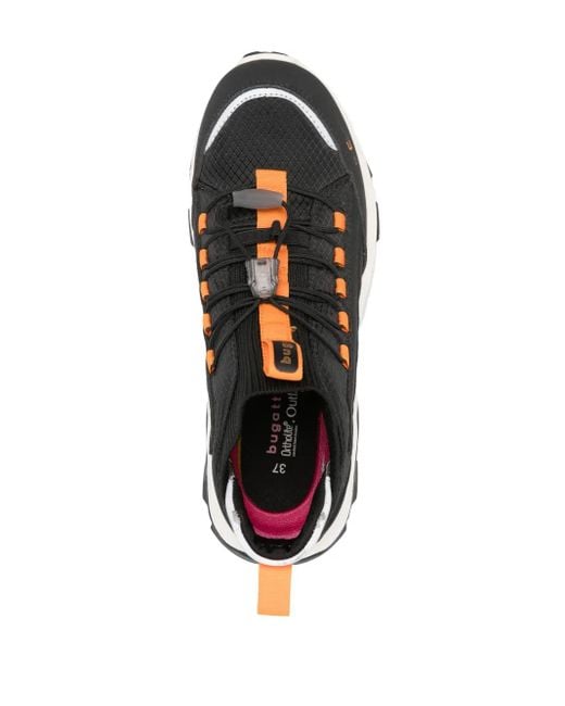 Bugatti Black Nakota Logo-Print Sneakers