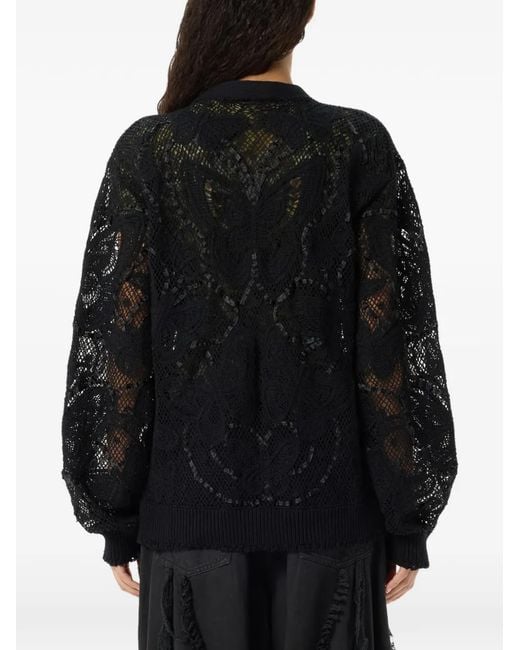 Blumarine Black V-Neck Cardigan