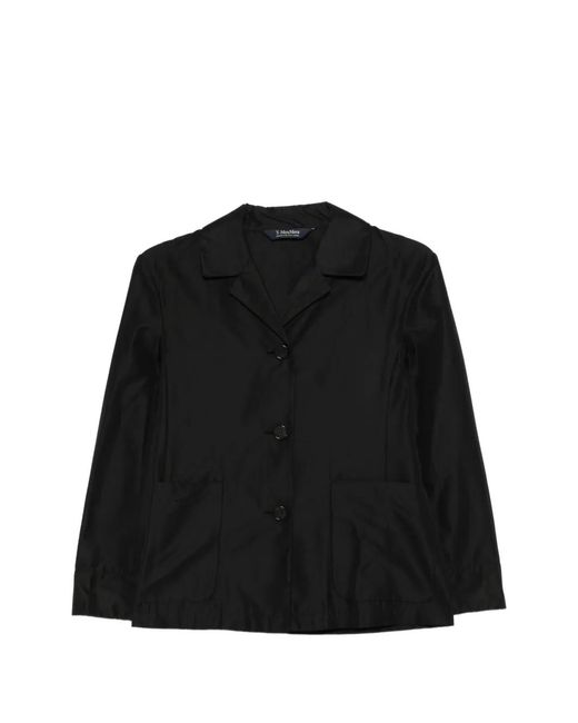 Max Mara Black Smmnina Buttoned Jacket
