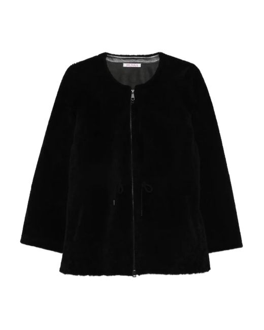 Liska Black Drawstring-Front Jacket