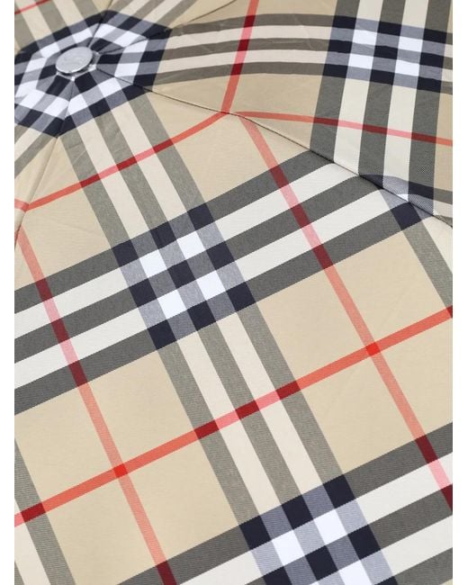 Burberry Metallic Karierter Regenschirm