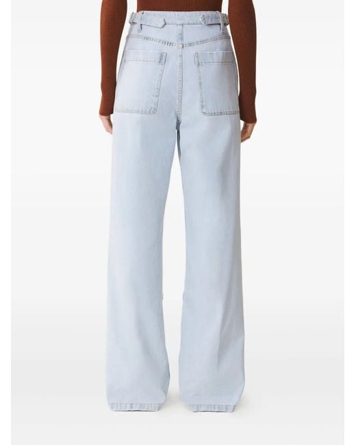 Lanvin Blue Panelled Trousers