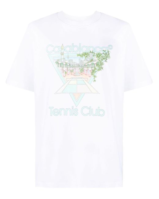 Camiseta Tennis Club Casablancabrand de hombre de color White