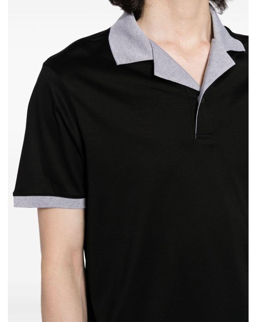 Paul & Shark Poloshirt Met Contrasterende Afwerking in het Black voor heren