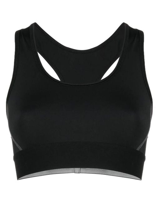Balenciaga Black Logo-Hem Sporty Bra