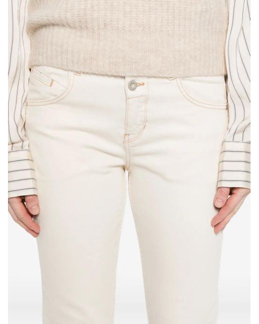 Marc O' Polo Broek Met Knoopdetail in het White