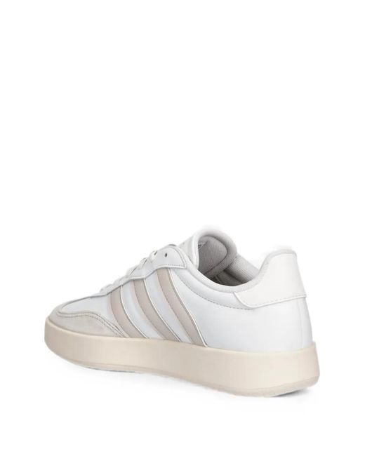 Adidas White Logo-Embossed Panelled Sneakers