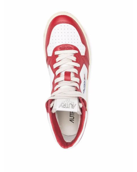 Autry Red 'Medalist' Sneakers for men