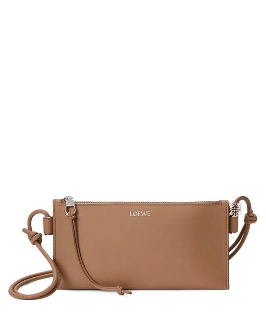 Loewe Brown Logo-Print Cross Body Bag