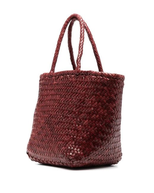 Dragon Diffusion Red Small Grace Basket Woven Tote Bag