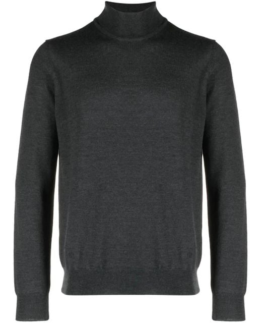 Pull En Laine Vierge À Col Roulé Corneliani pour homme en coloris Black