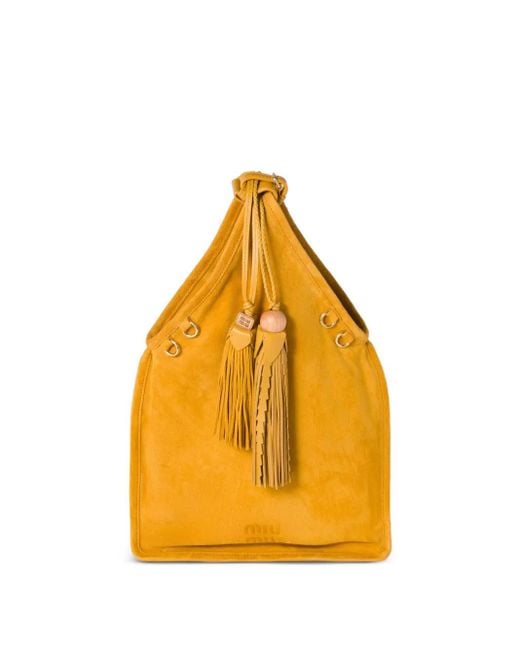 Miu Miu Yellow Shopper mit Quasten
