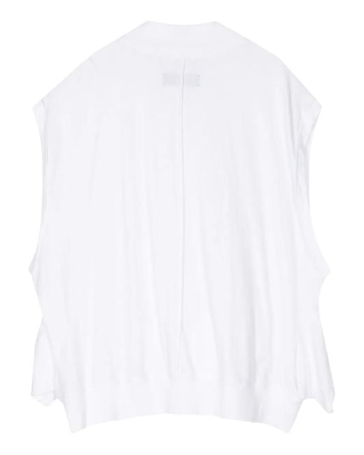 Undercover White Zip-Up Vest for men