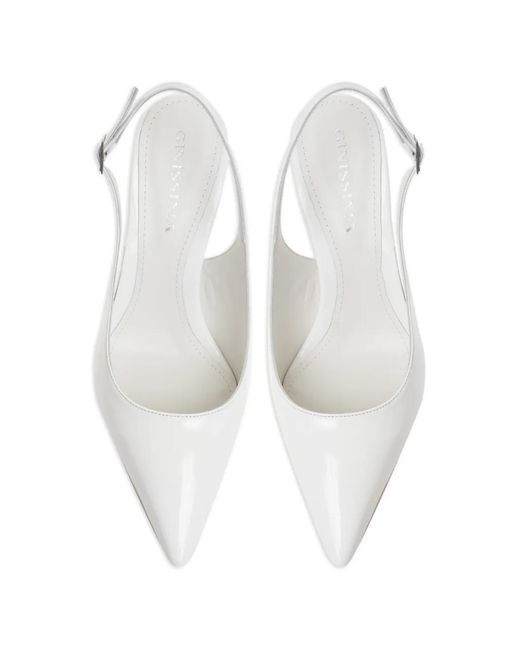 Ginissima White Lavinia Heeled Pumps