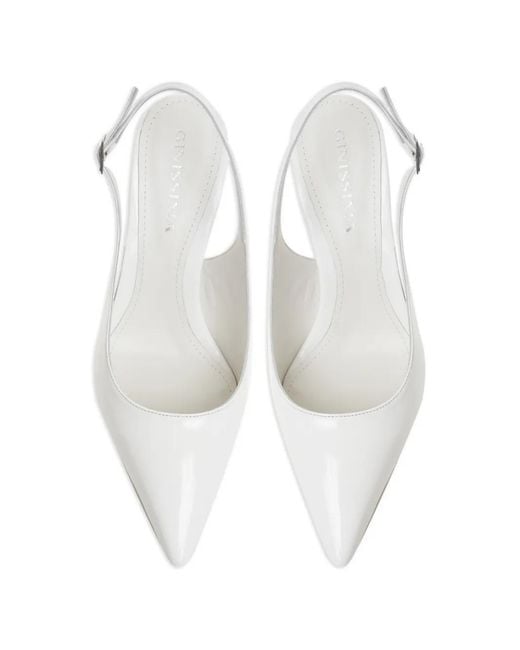 Ginissima White Lavinia Heeled Pumps