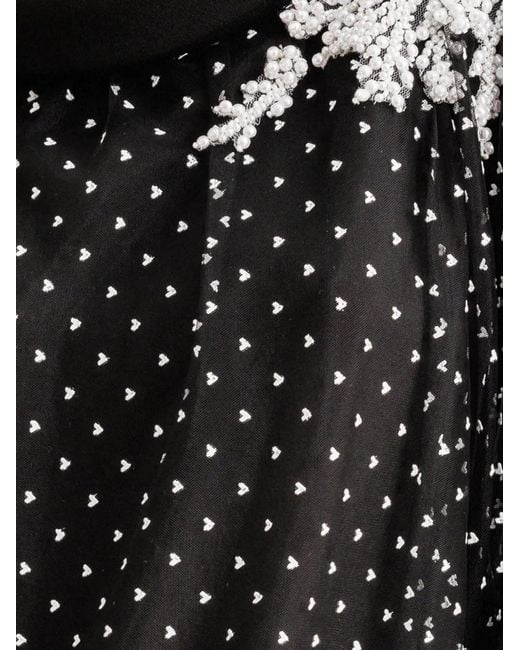 Gemy Maalouf Black Boat-Neck Gown