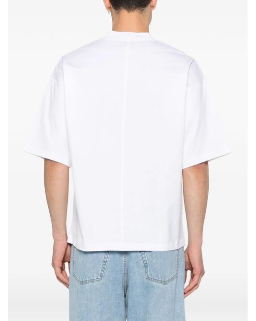 Paolo Pecora White Round-Neck T-Shirt for men