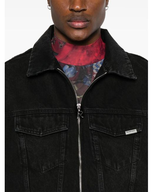 Represent Black R4 Denim Jacket for men