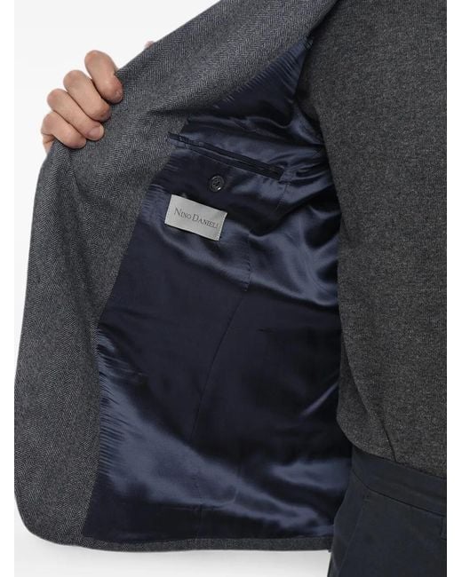 Corneliani Gray Single-Breasted Blazer for men