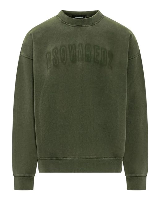 DSquared² Sweatshirt mit Logo-Stickerei in Green für Herren