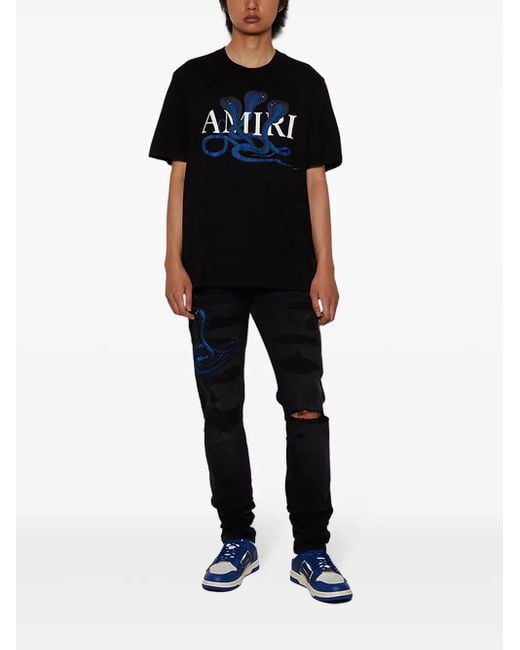 Amiri Blue Multi-Panel Sneaker for men