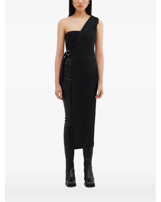 MARCELLA Black Seoul Asymmetric Belted Vest