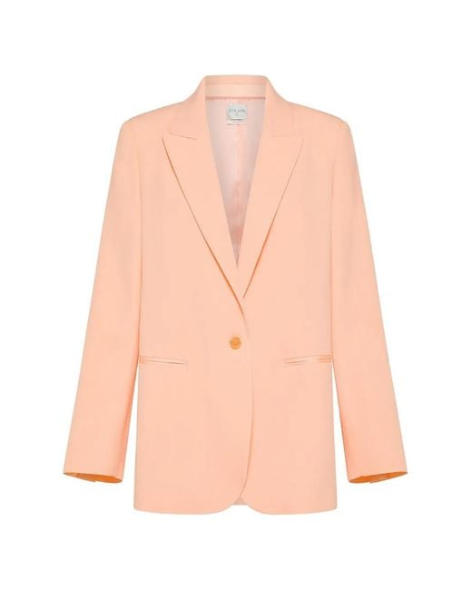 Forte_forte Pink Peaked Lapel Jacket
