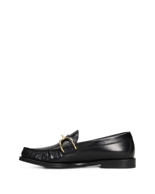 McQueen White Wishbone Leather Loafers