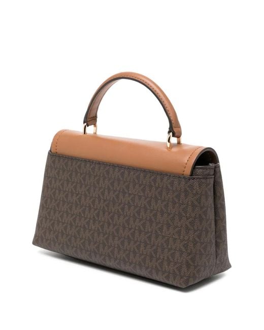 Michael Kors Metallic Sac À Bandoulière À Design Monogrammé