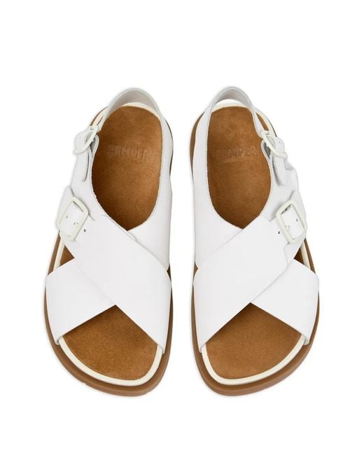 Camper White Lluc Sandals