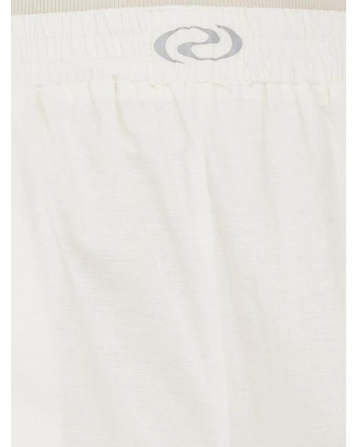 Short Taille Élastiqu À Patch Logo Résumé en coloris White