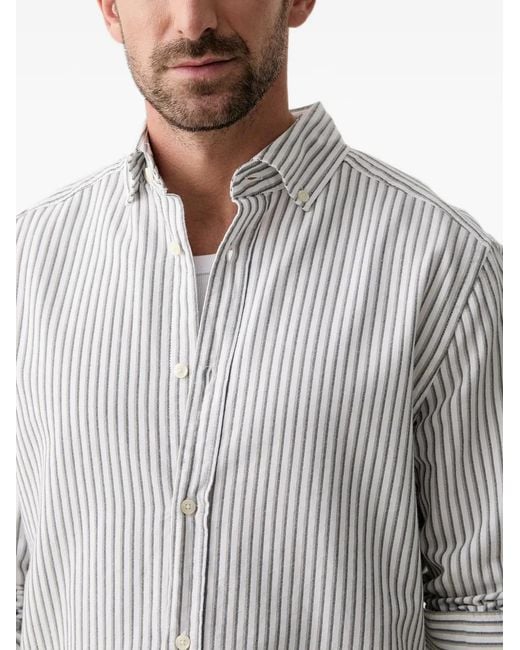 Joop! Gray Striped Button-Down Shirt for men