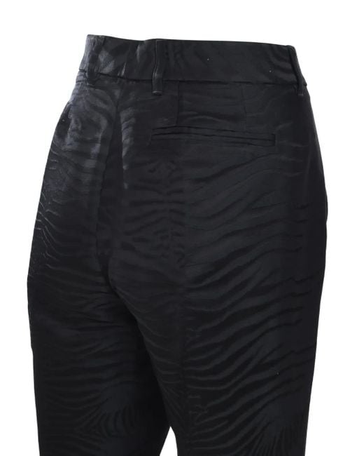 Roberto Cavalli Blue Zebra-Pattern Trousers