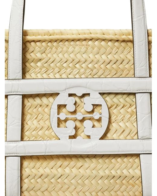Tory Burch Metallic Ella Straw Basket Bag