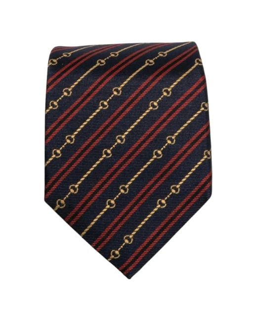 Gucci Purple Striped Horsebit-Pattern Tie for men
