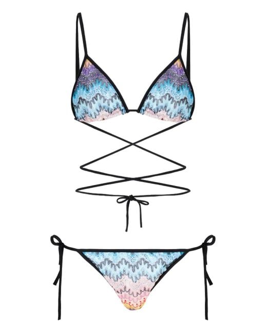 Missoni White Zigzag-Pattern Bikini