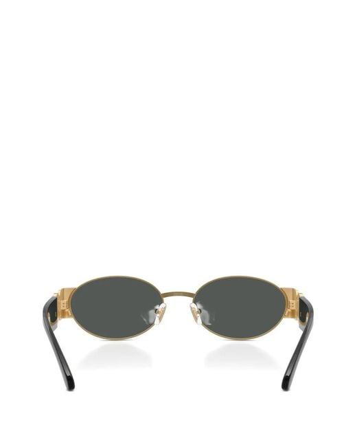 Versace Metallic Oval-Frame Sunglasses for men