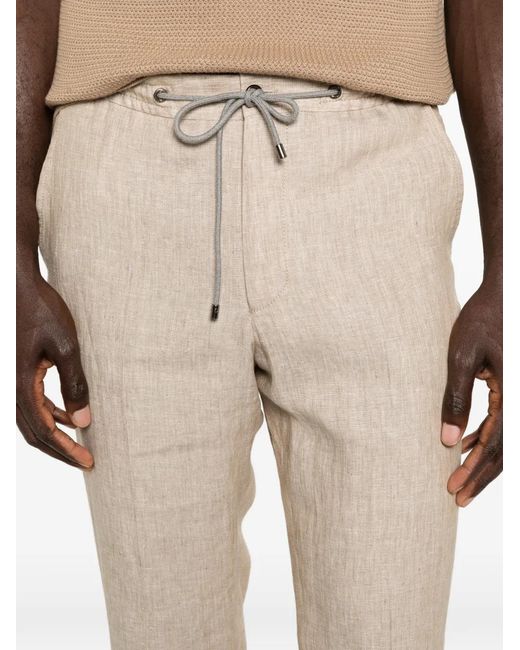 Corneliani Natural Drawstring Trousers for men