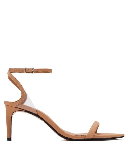 SCHUTZ SHOES Natural 75Mm Skye Ankle-Strap Heeled Sandals