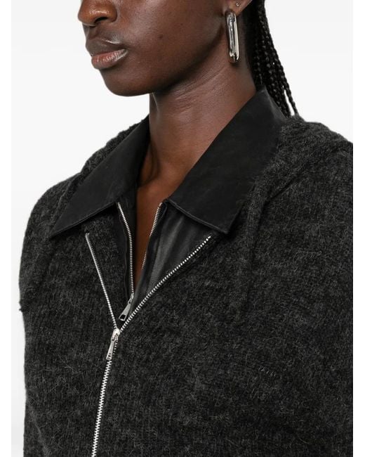 Our Legacy Black Compact Hood Zip-Up Cardigan