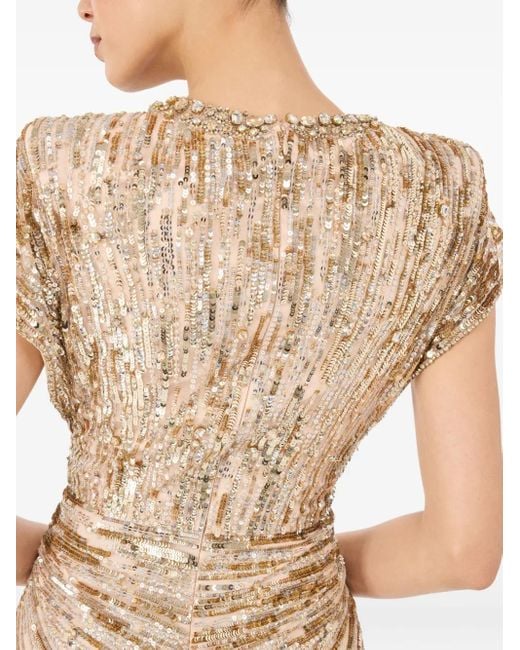Jenny Packham Metallic Lacie Maxi Dress