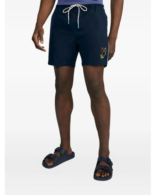 Psycho Bunny Blue Leo Shorts for men