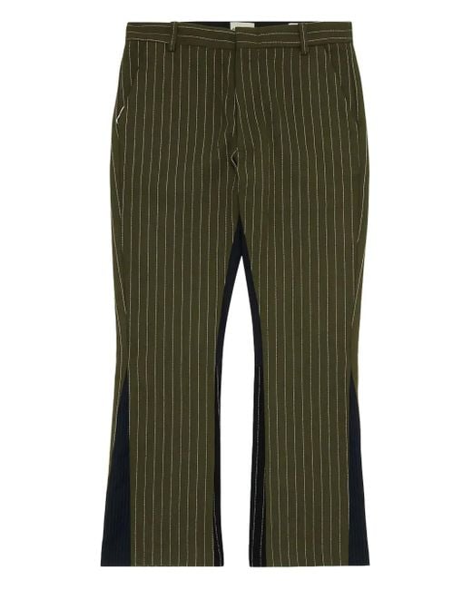 GALLERY DEPT. Green Pinstripe Flared Trousers